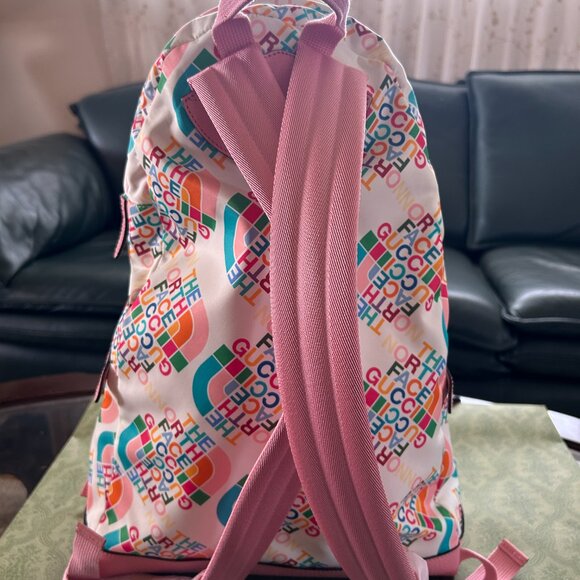 NWT GUCCI The North Face Medium Nylon Leather Backpack White 650288 main image 11